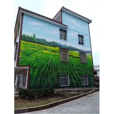 牡丹江墙体绘画，牡丹江墙体刷墙喷绘时效性长