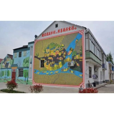 仁寿县墙绘水塔墙体彩绘,仁寿县围墙机喷彩绘图