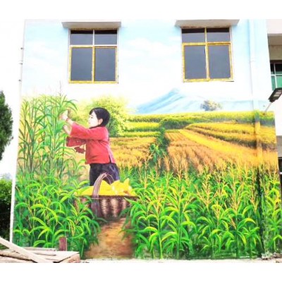 衡水焦作冷却塔美化 衡水院墙壁画材料