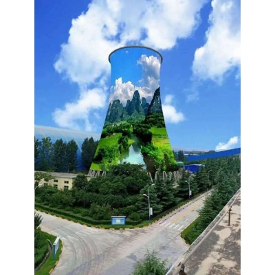 承德美化冷却塔 承德外墙风景画施工