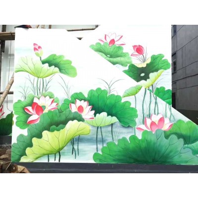 保定冷却塔彩绘美化 保定墙画手绘售后