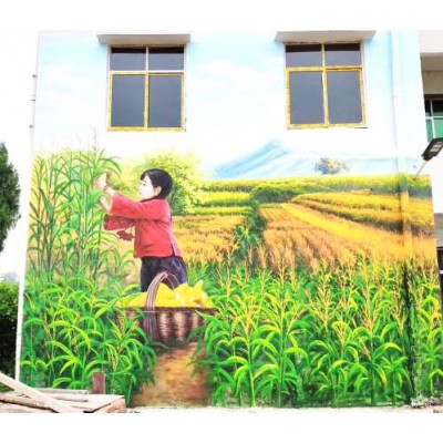 邯郸墙面彩绘 邯郸农村外墙画哪家做的好