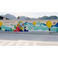 桂林刷墙广告 餐厅墙体广告 购物城墙体绘画