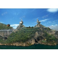 新艺标环艺 重庆园林景观设计 四川景区大门设计