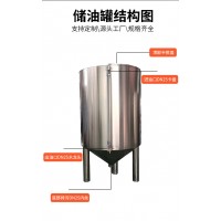 绍兴市鸿谦食用油储油罐316不锈钢油桶精密过滤经久耐压