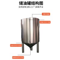 嵊州市食用油储存罐不锈钢储油罐保质保量做工精良支持定制工厂直营图2